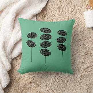 Topiary Trees Throw Pillow