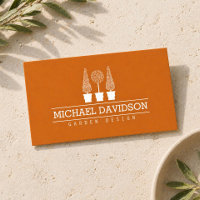 Topiary Trio Gardener Landscaping Dark Orange