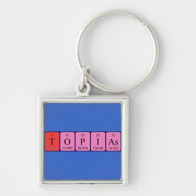 Topias periodic table name keyring (Front)