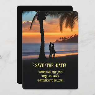 Topical Beach Save the Date Invitation