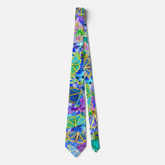 Topical Blue Monarch Butterflies Tie