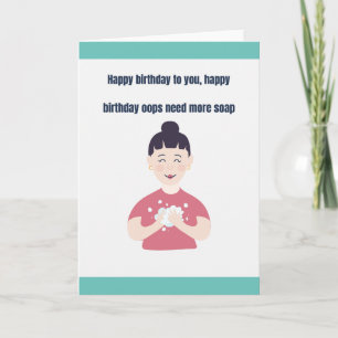 Topical, funny birthday card