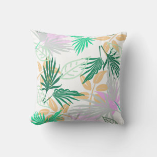 Topical Palm Tree Leaves Pattern Cushion Pillow