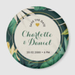 Topical Print | Wedding | Save The Date Magnet<br><div class="desc">Get ready to add a splash of colour to your wedding preparations with our tropical print Save the Date Magnet! Our vibrant and eye-catching designs will set the tone for your big day and make sure your guests mark their calendars. Perfect for any beach, tropical or summer-themed wedding, order yours...</div>