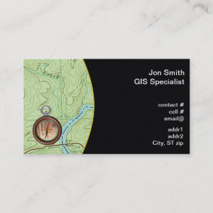 Topo map business card