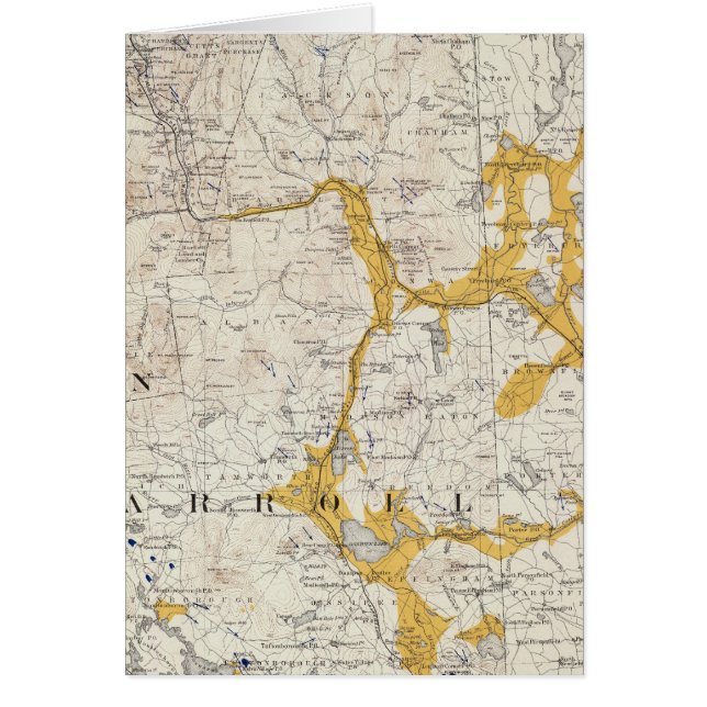 Topographic and Glacial Map of New Hampshire 2 (Front)