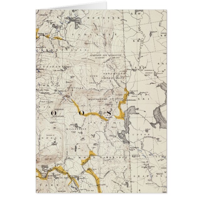 Topographic and Glacial Map of New Hampshire 3 (Front)