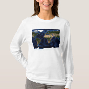 Topographic & bathymetric shading of full earth T-Shirt