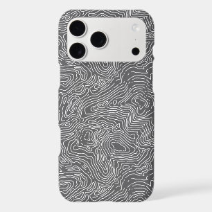 Topographic   Charcoal   iPhone XS Max Case