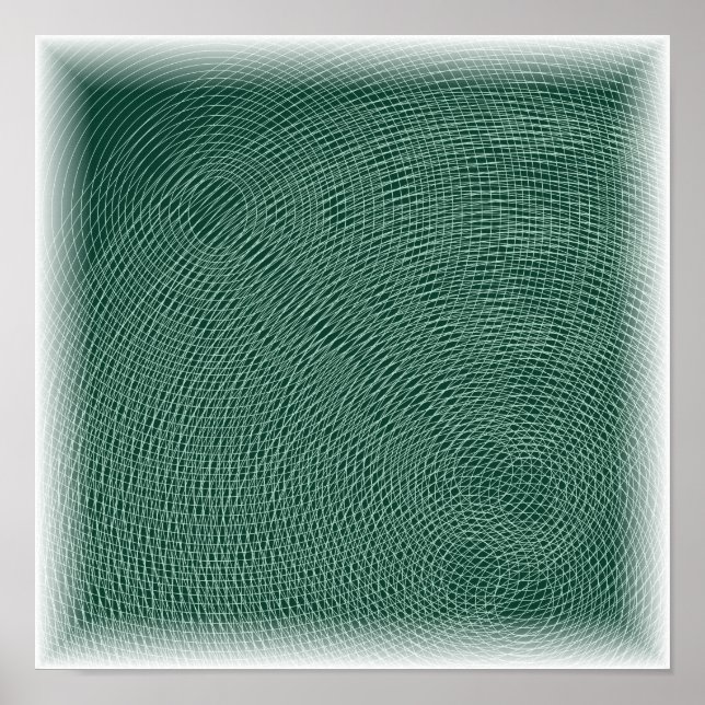 Topographic Contour Lines - Elevation Map Art Poster (Front)