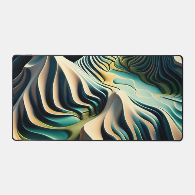 Topographic Currents Desk Mat (Front)