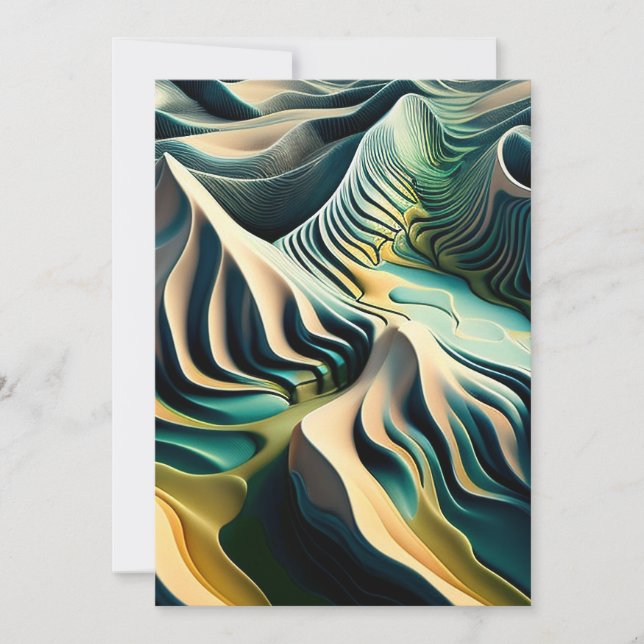 Topographic Currents Holiday Card (Front)