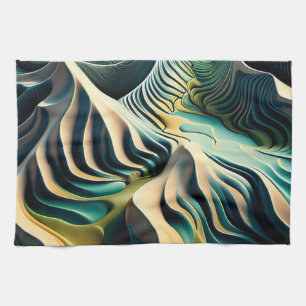 Topographic Currents Kitchen Towel