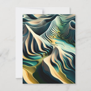 Topographic Currents Postcard