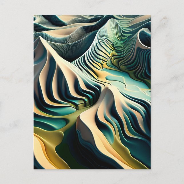 Topographic Currents Postcard (Front)
