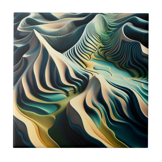 Topographic Currents Tile (Front)