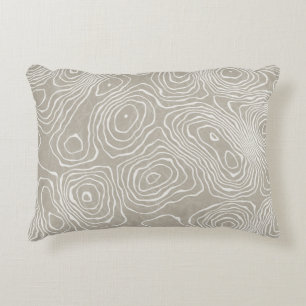 Topographic Earth Lines: Organic Map Accent Pillow