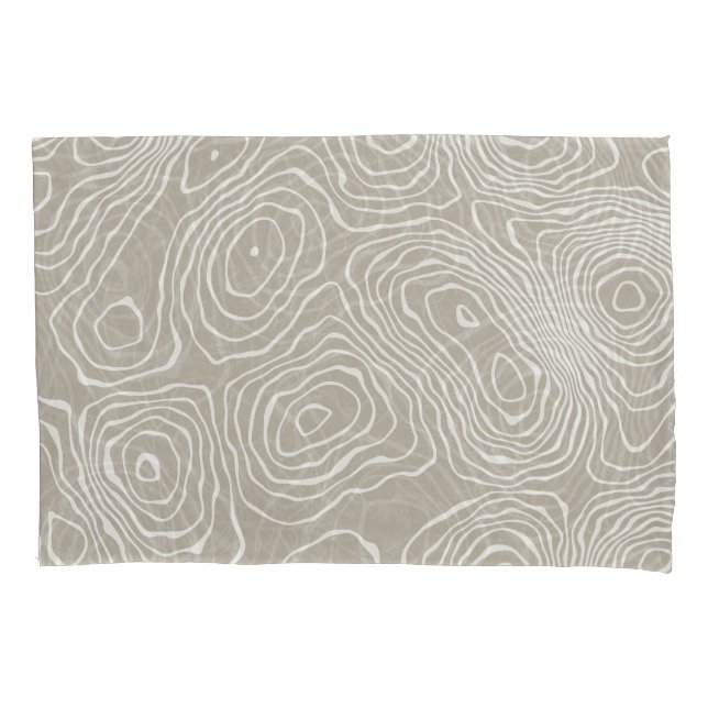 Topographic Earth Lines: Organic Map Pillowcase (Front)