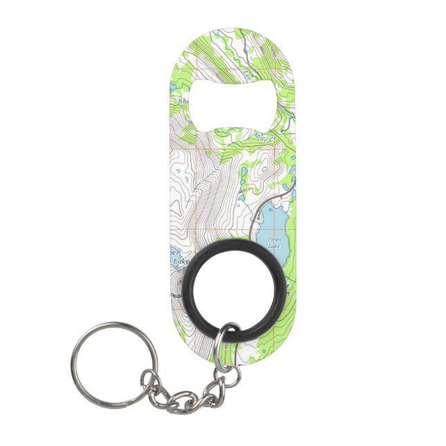 Topographic Map Keychain Bottle Opener (Front)