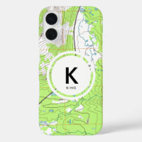 Topographic Map Monogram