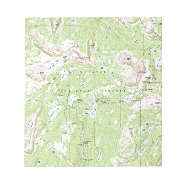 Topographic Map Notepad (Front)