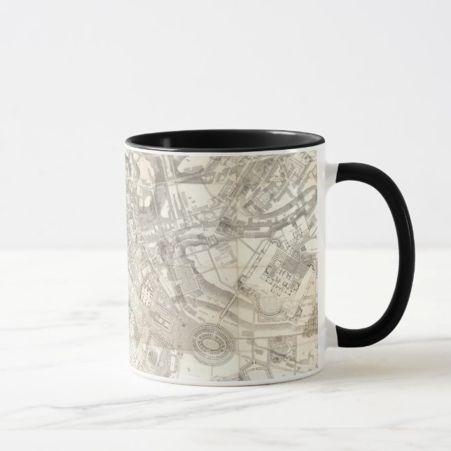 Topographic Map of Ancient Rome, Italy Mug (Right)