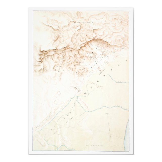 Topographic map of the ruins of Thebes  Poster (Front)