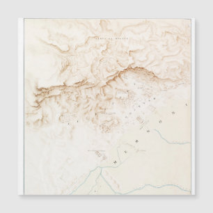 Topographic map of the ruins of Thebes Poster
