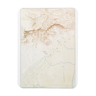 Topographic map of the ruins of Thebes  Poster Magnet