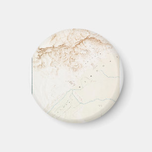Topographic map of the ruins of Thebes Poster Magnet
