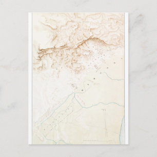 Topographic map of the ruins of Thebes  Poster Postcard