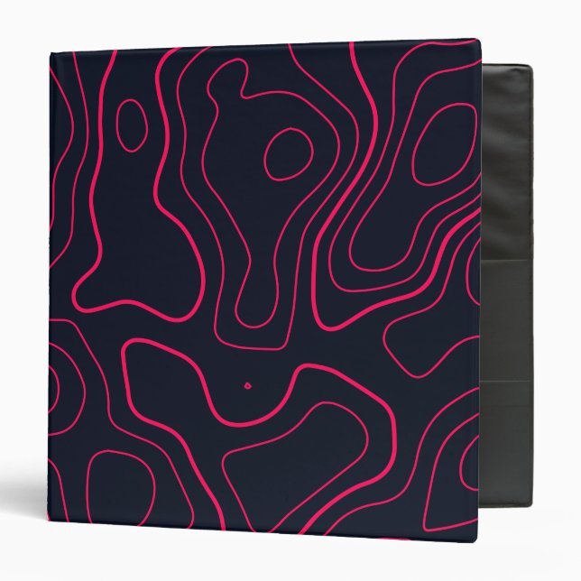 Topographic Map Pattern Binder (Front/Inside)