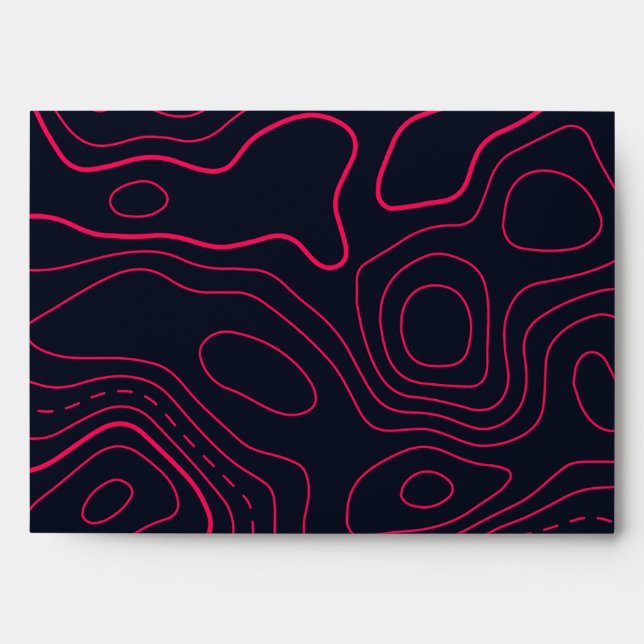 Topographic Map Pattern Envelope (Front)