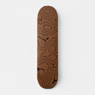 Topographic Map Pattern Skateboard Deck