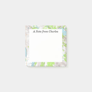 Topographic Map Personalized Post-it Notes