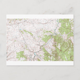 Topographic Map Postcard