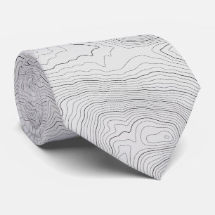 Topographic Tie - Waterville Valley, NH (Black)