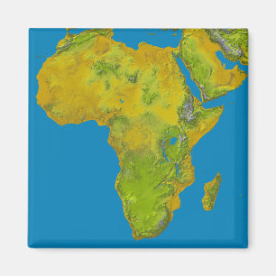 Topographic view of Africa Magnet