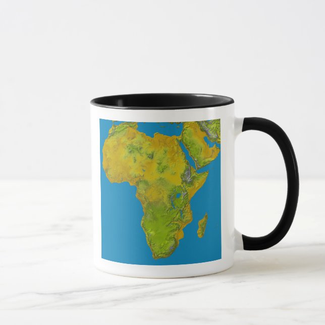 Topographic view of Africa Mug (Right)