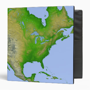 Topographic view of North America Binder