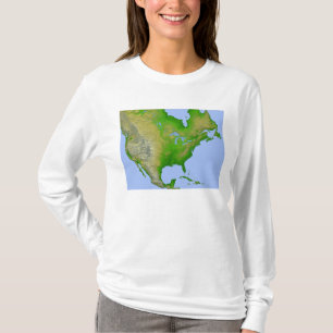 Topographic view of North America T-Shirt