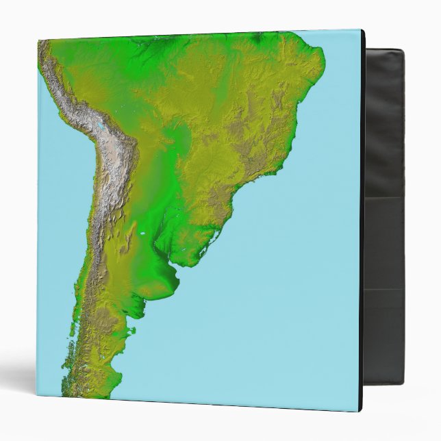Topographic view of South America Binder (Front/Inside)