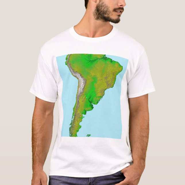 Topographic view of South America T-Shirt (Front)