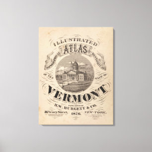 Topographical atlas canvas print