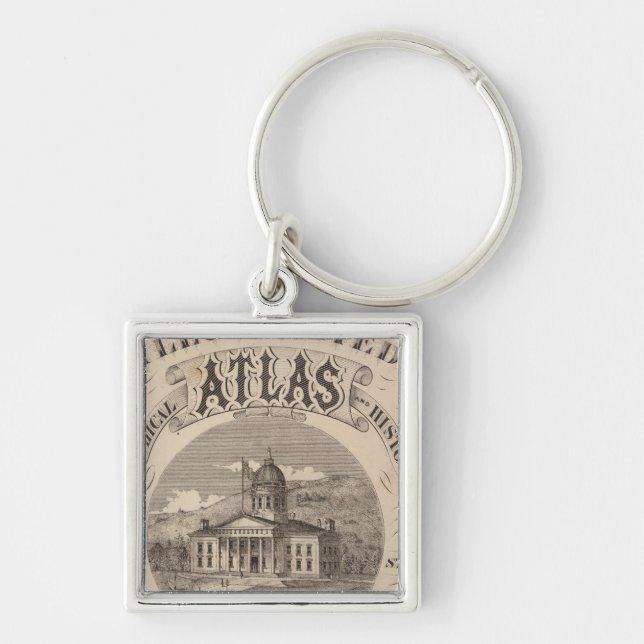 Topographical atlas keychain (Front)