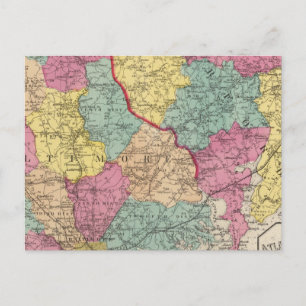 Topographical atlas of Maryland counties 3 Postcard