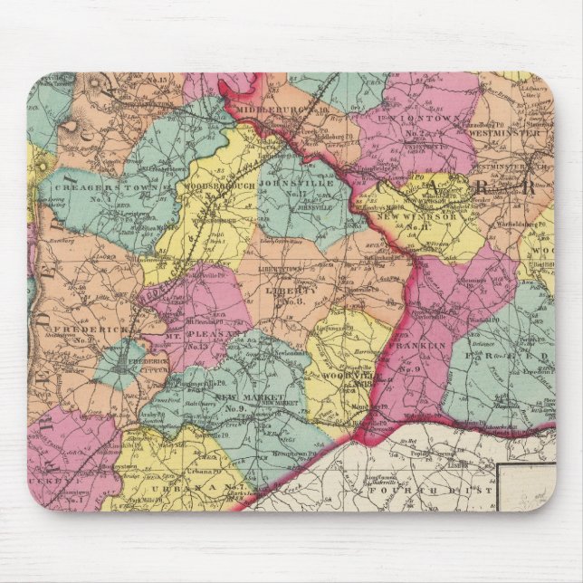Topographical atlas of Maryland counties 5 Mouse Pad (Front)
