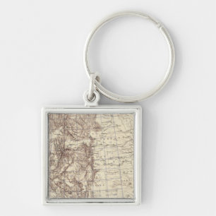 Topographical Map of Mississippi River Keychain