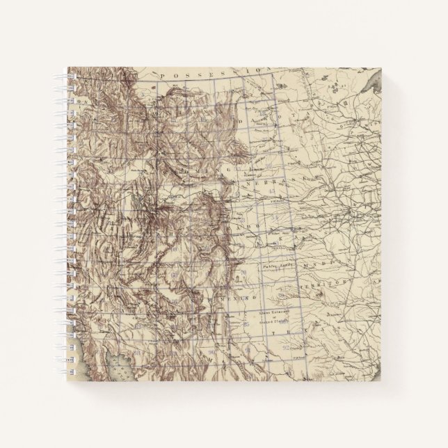 Topographical Map of Mississippi River Notebook (Front)