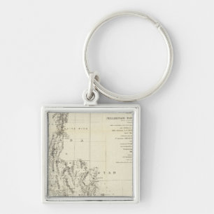 Topographical Map of Nevada and Arizona Keychain